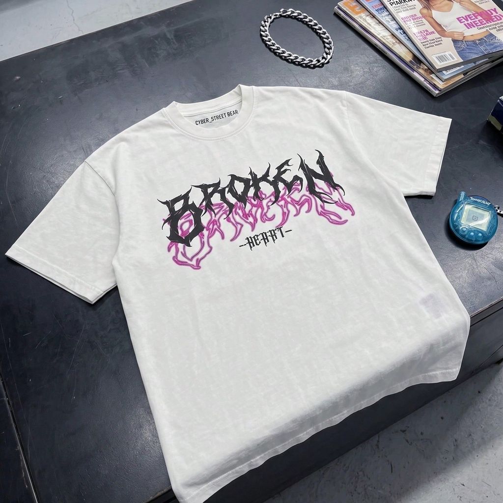 Camiseta Oversized 100% algodão em alta qualidade BROKEN 002 | peça com caimento incrivel , ideal para homem e mulheres