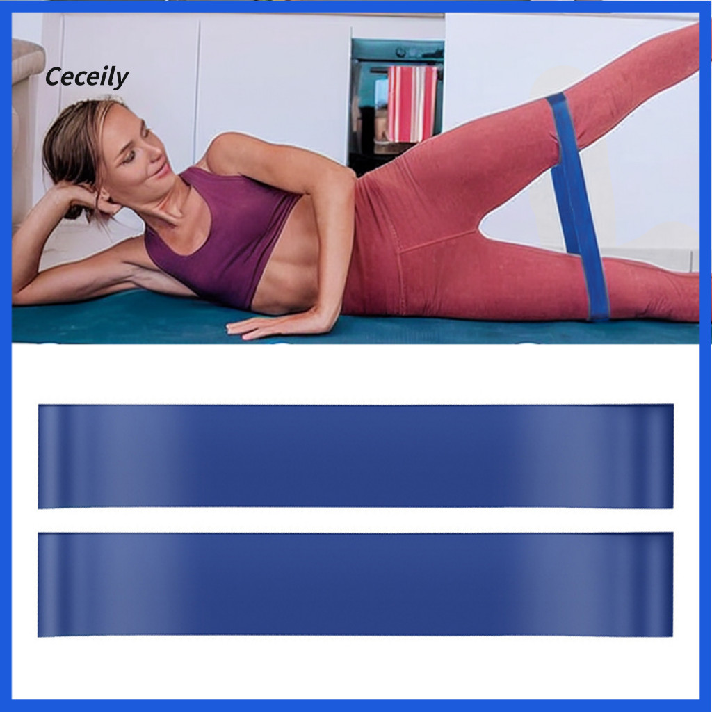 Resistance Band Set Women Workout Bands 2pcs Yoga Tpe Elastic Stretch for Strength Training Physical Therapy Gym Fitness