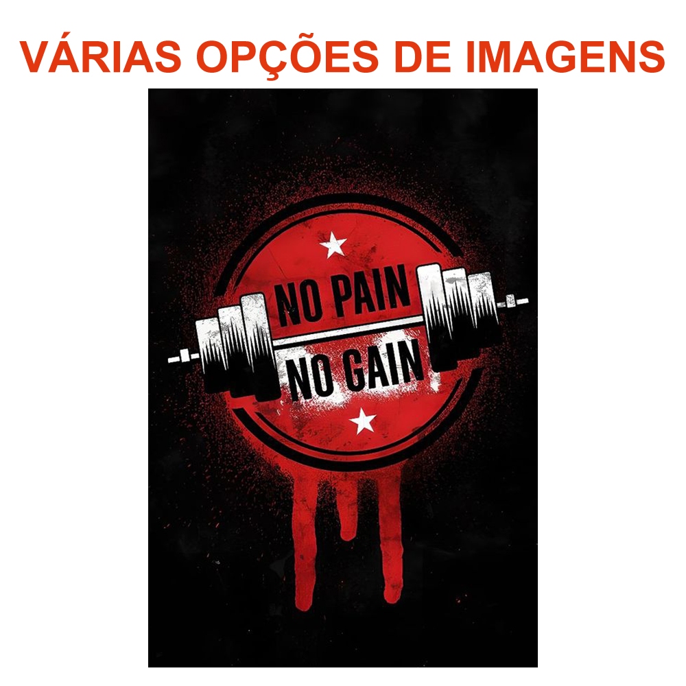 Placa Quadro Decorativo - Academia, GYM, Frases Motivacionais