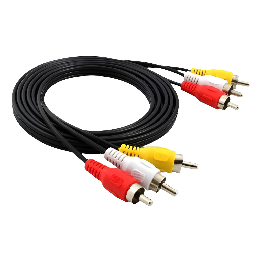 50 Cabos Audio Video 3rca X 3 Rca  1 Metro Cabo Atacado