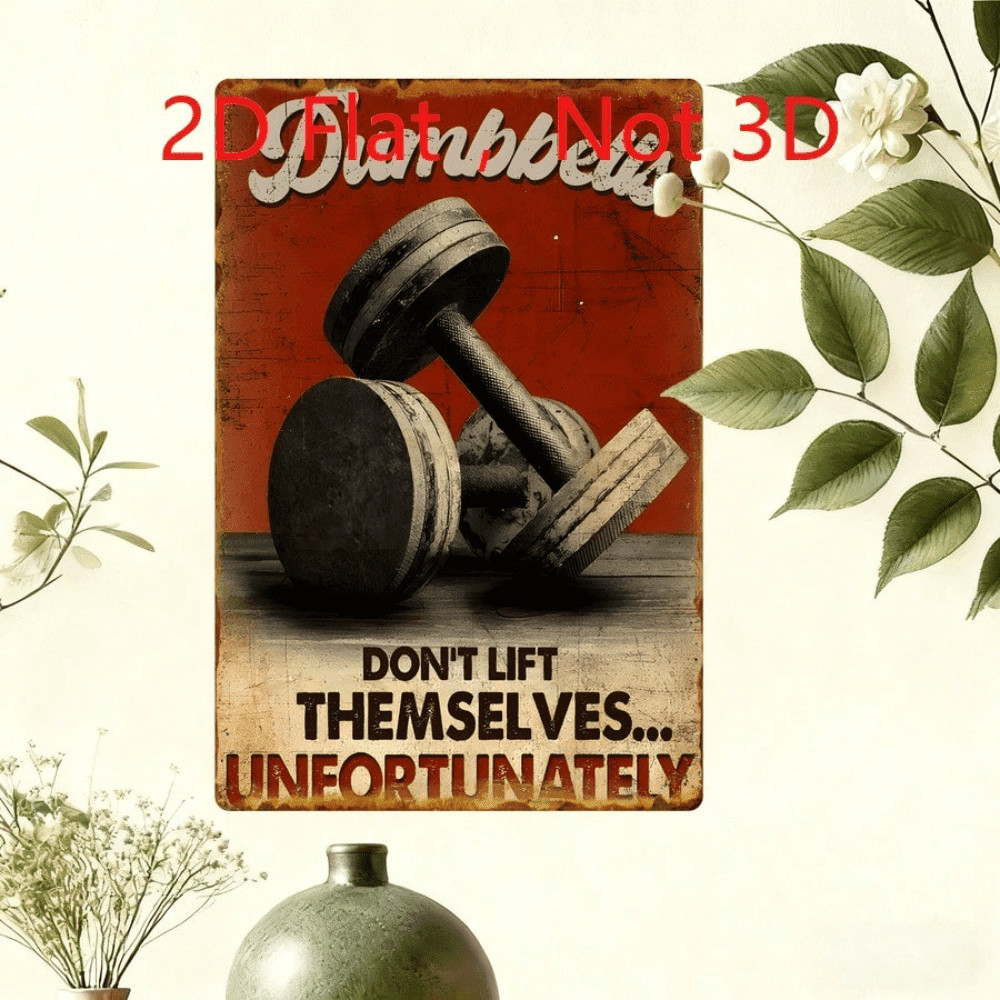 CIFbuy Retro Gym Metal Tin Sign 20x30cm Vintage Fitness Wall Art
