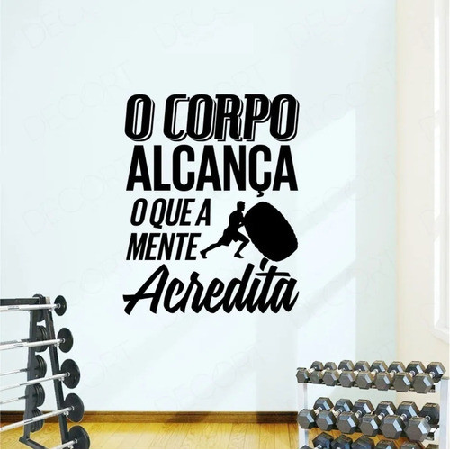 Adesivo Papel Parede Exercício Fitness Yoga Pilates Gym 2