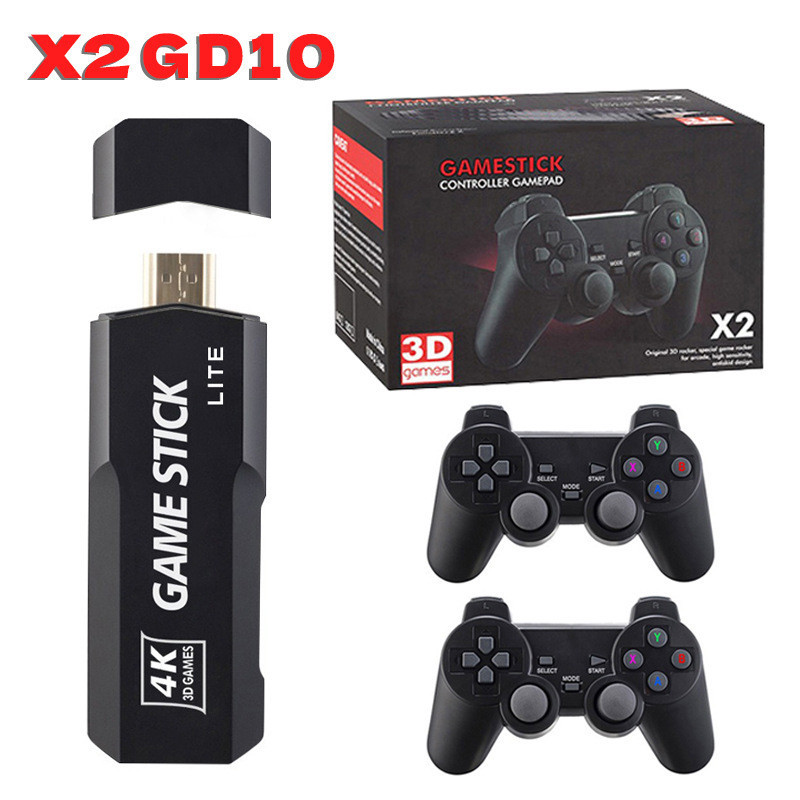 Console de jogos GD10 transfronteiriço Home Wireless HD X2 TV Game Console Duo Game Console