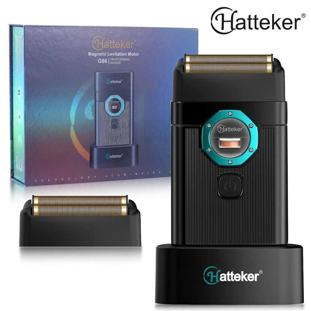 Barbeador Elétrico Shaver Levitação Magnétic Profissional Base USB LED 270min Motor 9000RPM