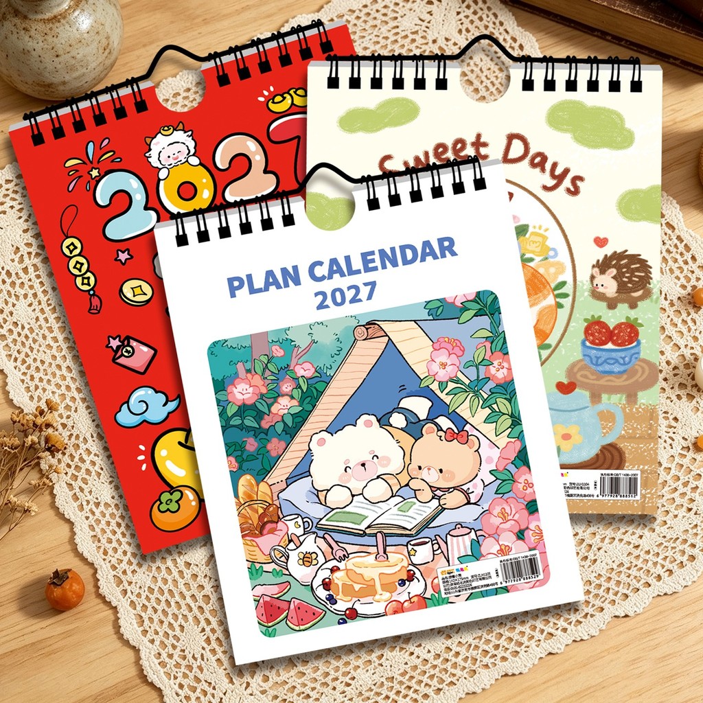 [Novo produto] Mini calendário de parede 2027 Calendário de ano novo Mesa Nota Calendário Mesa Use tamanho pequeno Calen