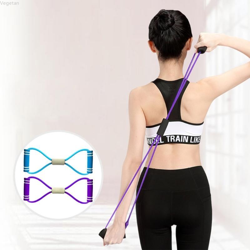 Veg Figure 8 Resistance Band Arms Pull Up Stretch Fitness Para Yoga Home Workout