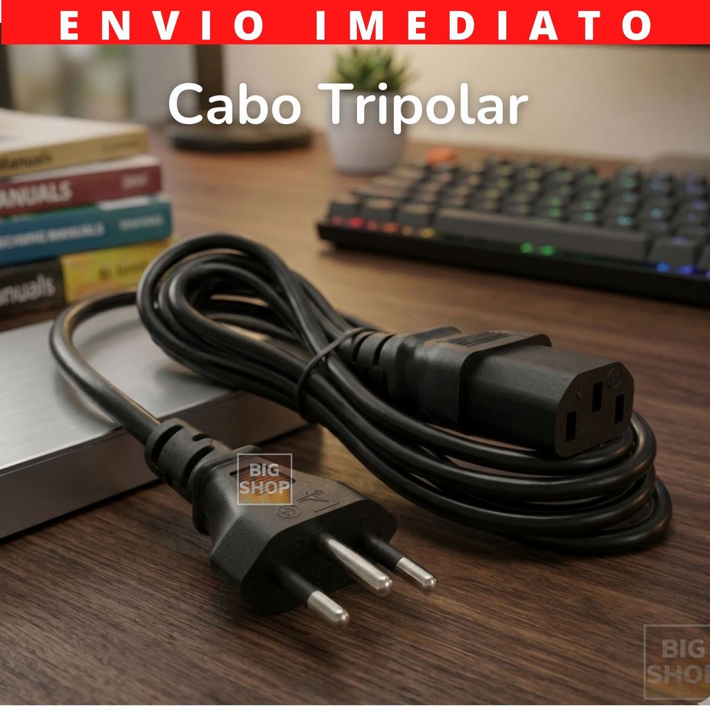 Cabo Tripolar 1,5m – Alta Qualidade para Equipamentos