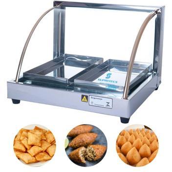Estufa Para Salgados 2 Bandejas Expositor Vidro Curvo Supritecs - Supritecs Equipamentos