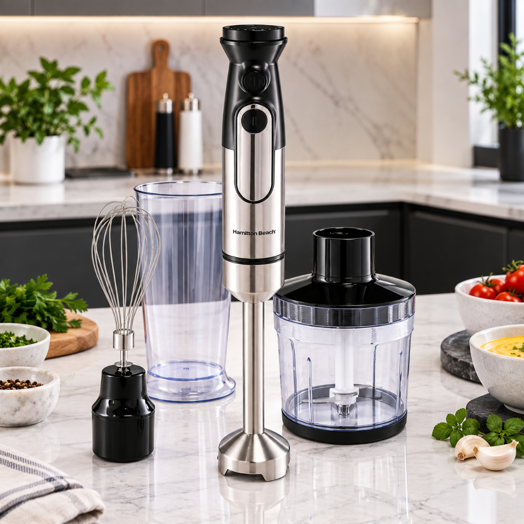 Mixer 3 Em 1 Turbo Hamilton Beach Misturador MIni Processador 500ML Fouet Com Copo Portátil 600ML 1000w Potência Multius