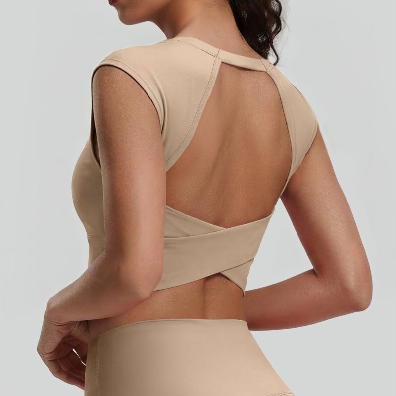 Sutiã Feminino Estone Twist Back Yoga Colete Para Verão, Fitness E Pilates