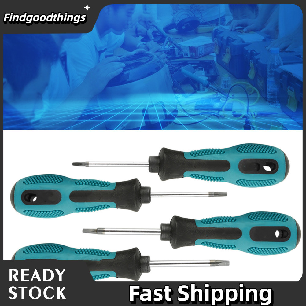 Findgoodthings-br 4 PCS Chave de fenda triangular Ponta magnética multifuncional Drivers de cabeça antiderrapante com