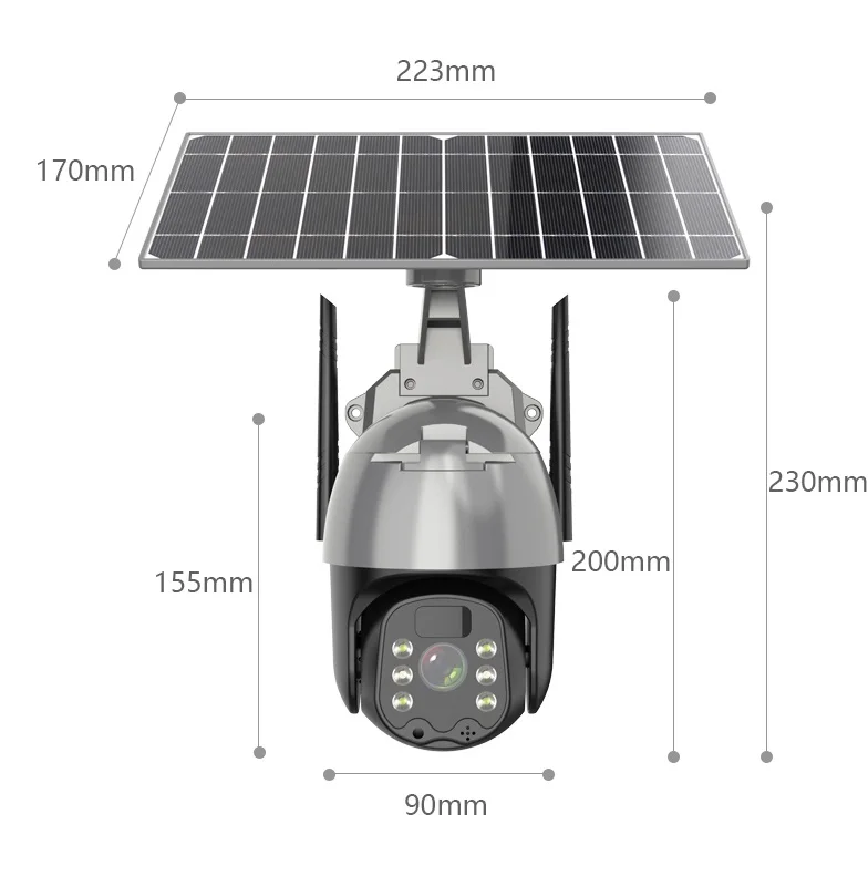 2MP 1080P Icam+ APP Low Power Comsunption Solar Battery Power 4G/ IP Camera Outdoor Water-proof Home Security CCTV Monitor