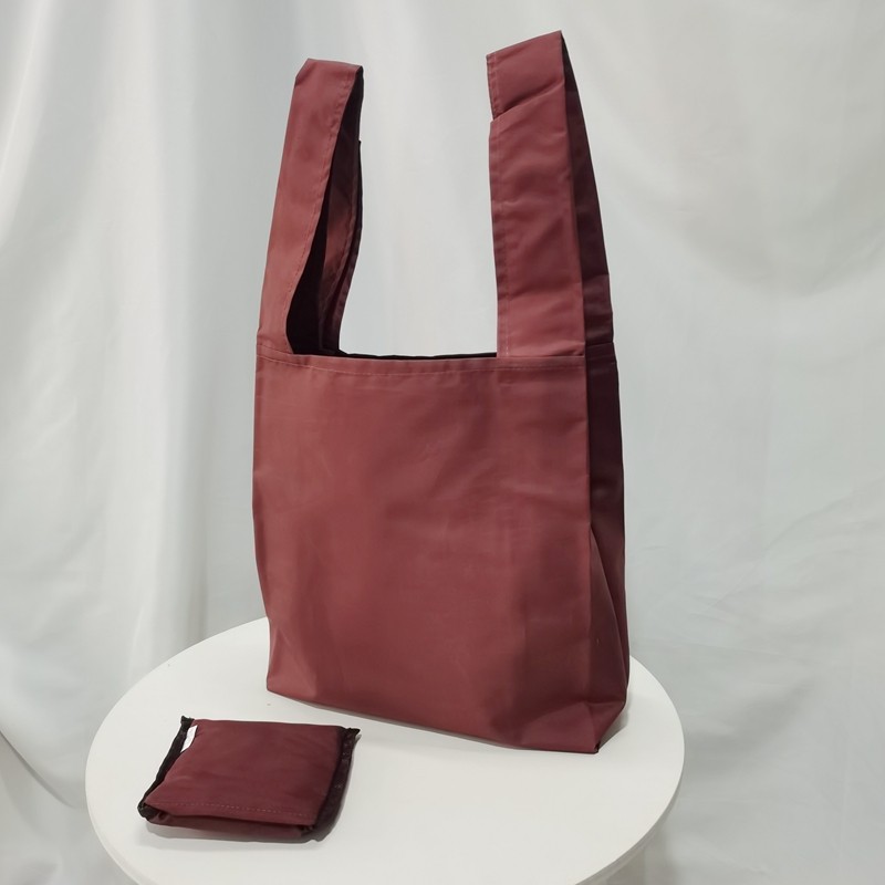 Japonês único High-End engrossado náilon dobrável Eco-Friendly saco de compras portátil bolsa colete bolsa mão