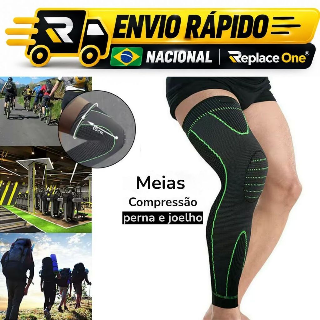 Joelheira de Compressão Ortopédica Meia Térmica Alivio da Dor Absorve Suor Estimula Circulação Fitness Ciclismo Crossfit