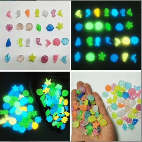 Diy Decoração De Aquário De Peixes Luminosos Com Concha De Animais Marinhos À Luz Nocturna