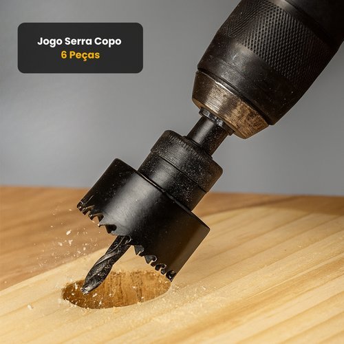 Jogo Serra Copo Conjunto 6 Pecas Alta Precisao Duravel Corte Eficiente Multifuncional