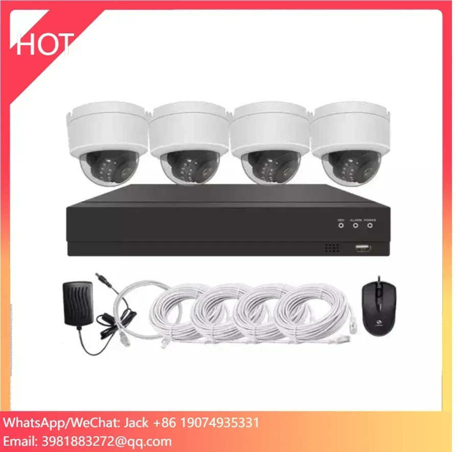 Outdoor NVR 4ch 8CH 2MP 3MP 5MP POE Kit Waterproof Bullet Home Security Cctv Camera P2p Home Security Burglar Auto Alarm System