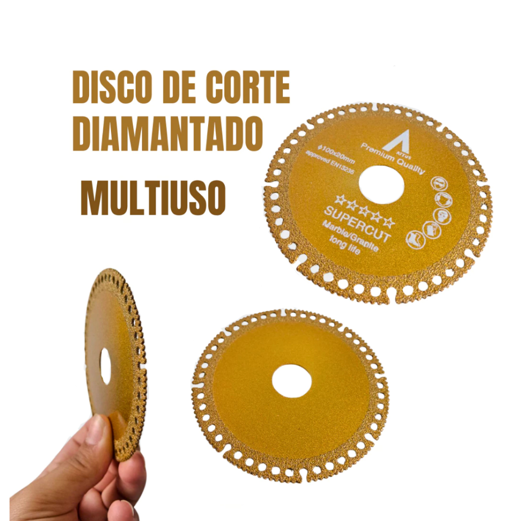 Lâmina De Serra Diamantada 100mm Ultrafino Multifuncional Ferro Liga Diamante Metal Corte Disco