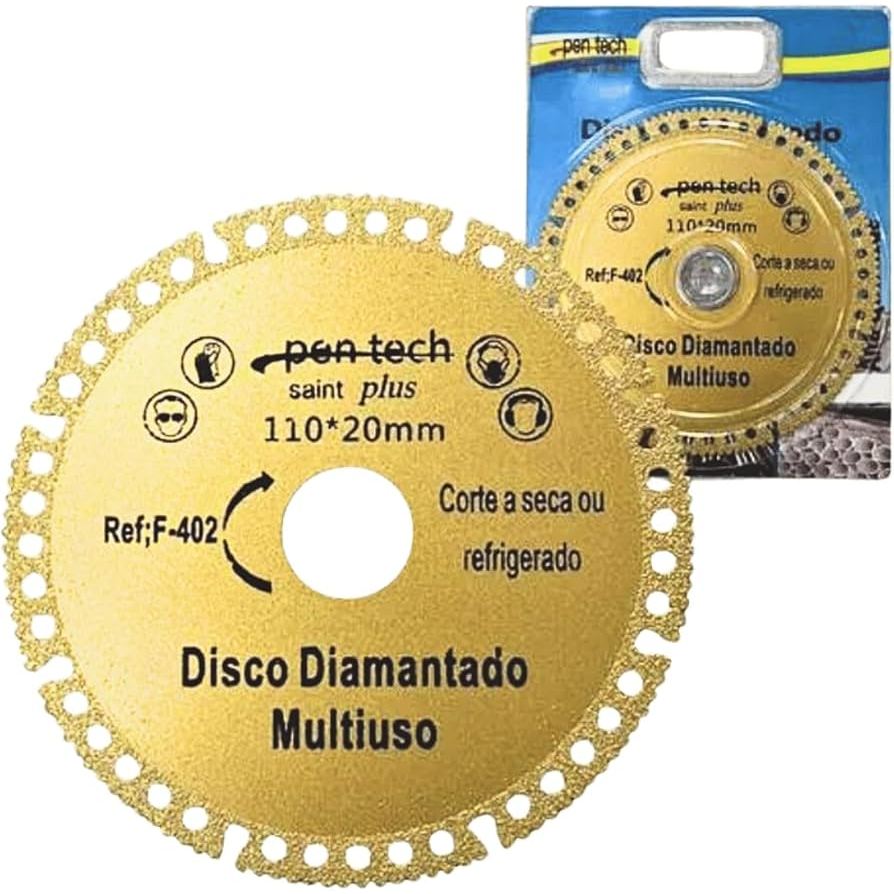 Disco Diamantado Madeira Cerâmica Pvc Aço TELHA 110mm Multifunção superficie Corte Seco Refrigerado