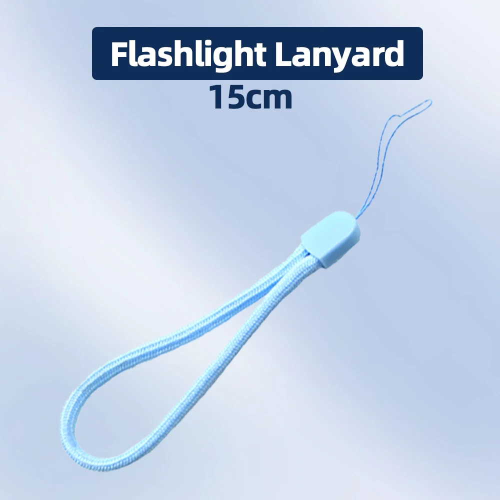 5/10Pcs 15CM Flashlight Straps Lanyard Sling EDC Outdoor Tools Blue Paracord Ajustable Anti Lost For Torch Camera Phone Kits