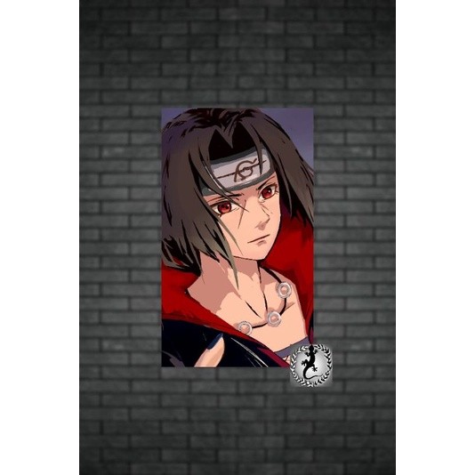Quadro placa decorativa Itachi Uchiha anime 02 20x30  Alta Qualidade 4k