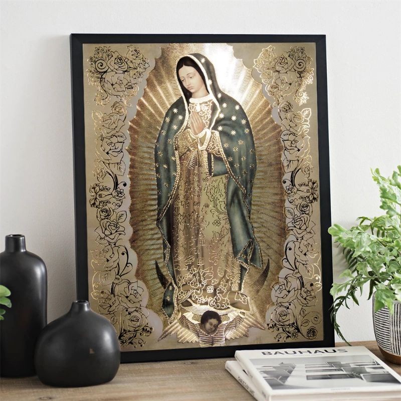 Quadro placa decorativa  religiosa Santa 20x30 Alta Qualidade 4k
