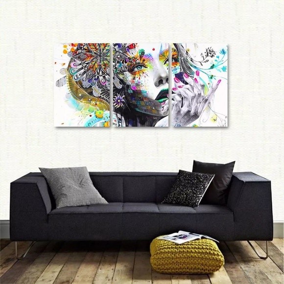 Kit Quadros Decorativo  Mulher 3 peças 20X28 mdf alta qualidade