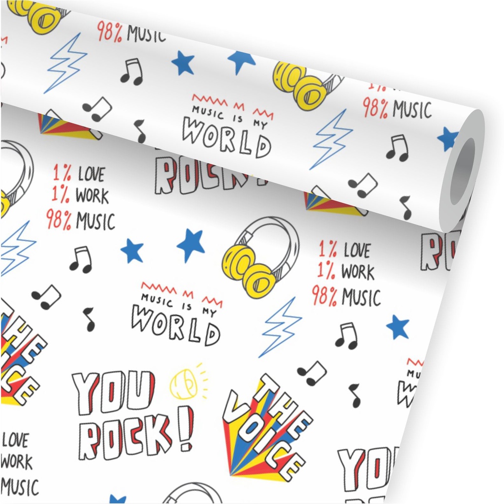 Papel De Parede Música Instrumentos Rock Fone Som A127