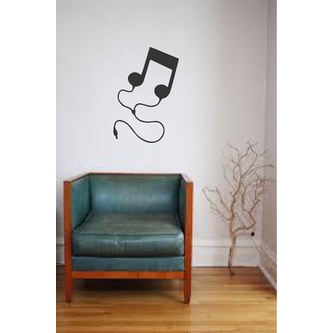 Adesivo De Parede Musica Notas Musicais Fone