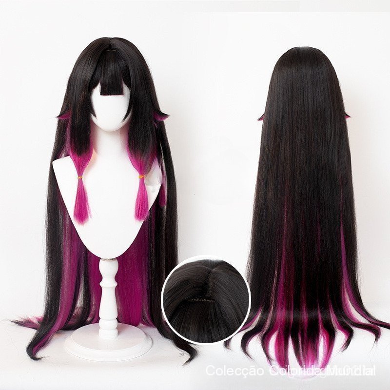 Perucas de Cosplay Anime Genshin Impact Damselette Columbina 110cm FJTPD2558 250704 F7KT WR6T MIRS UV4L 47TJ
