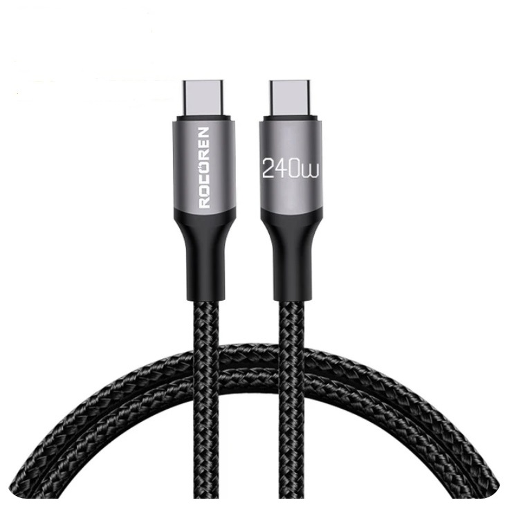 Cabo Carregador Tipo C nas 2 Pontas Pd 3.1 240w 5a Quick Charge Recoren 2m Original para Samsung Xiaomi Macbook