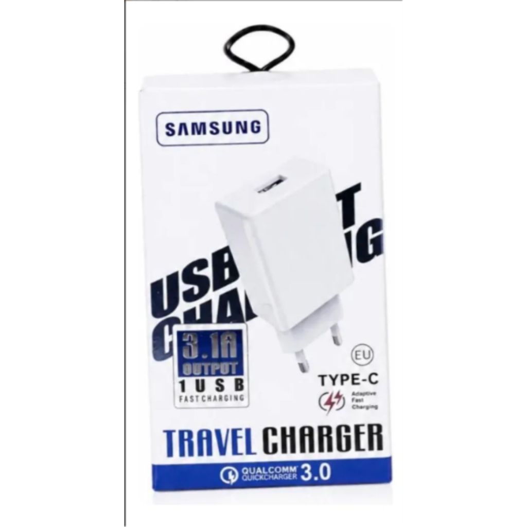 Carregador Turbo SamSung USB-C 3.1A Quick Charge travel 3.0 Qualcomm