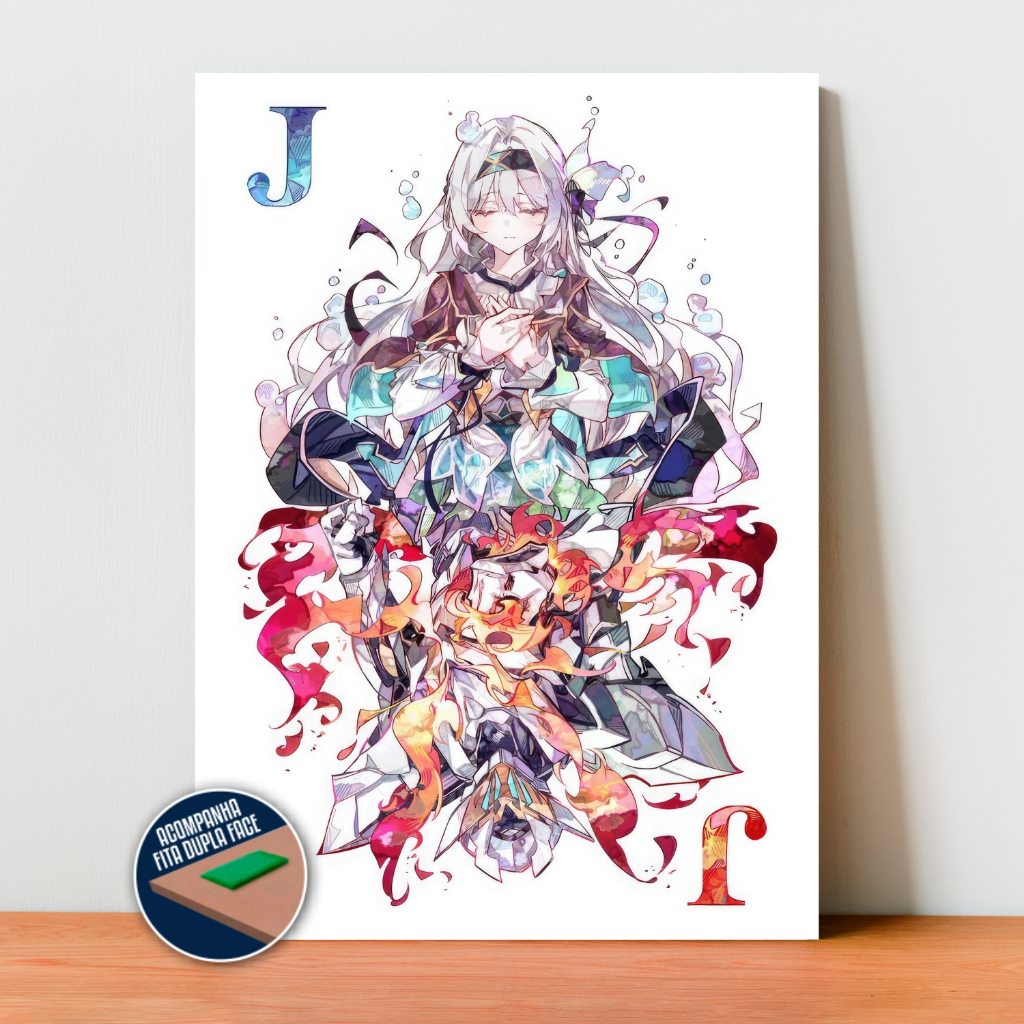 Quadro Placa Decorativa Firefly and Sam Honkai Impact em MDF com 28x20 cm