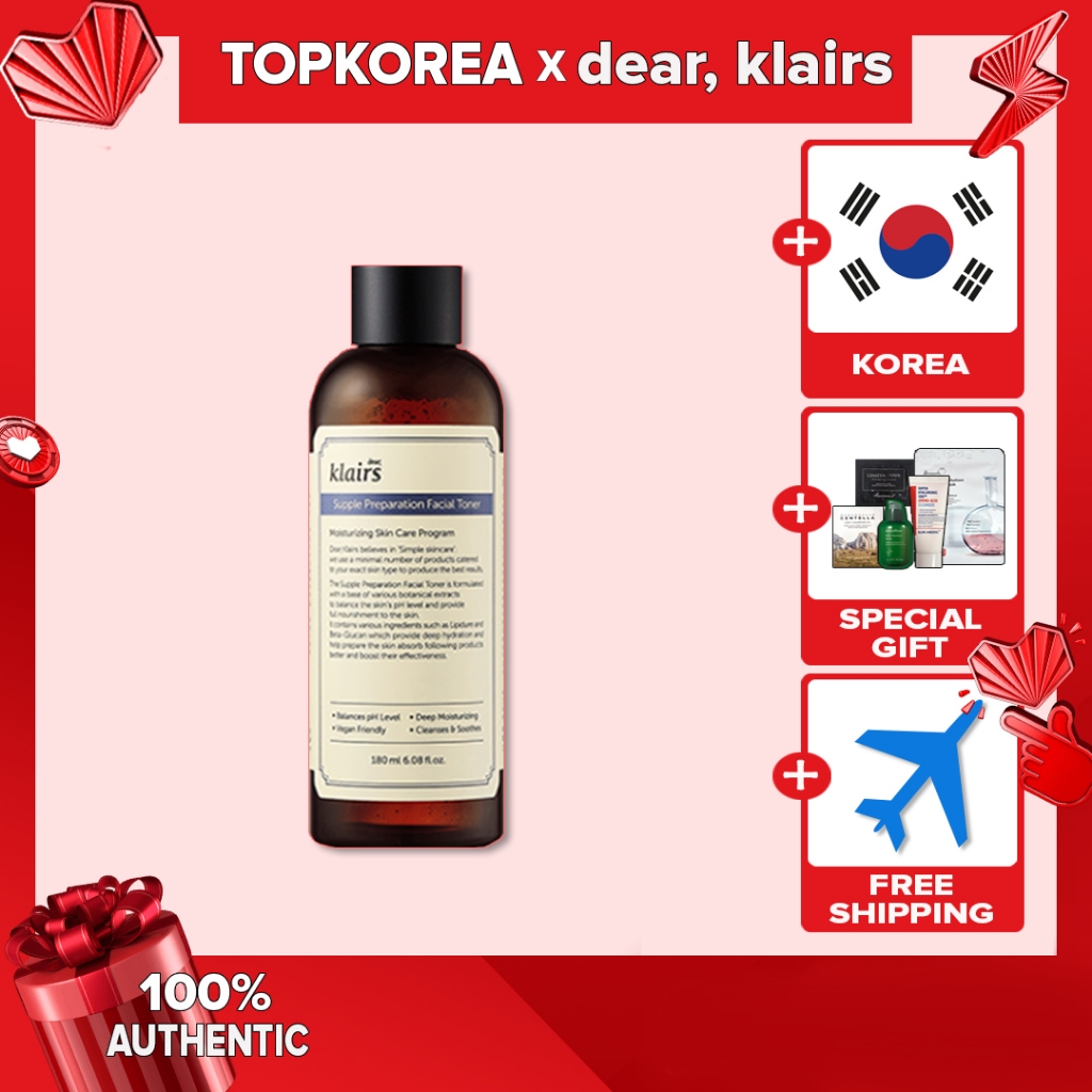 ★ Klairs Tônico Facial De Preparação Flexível 180ml/TOPKOREA/Envio Da Coreia /