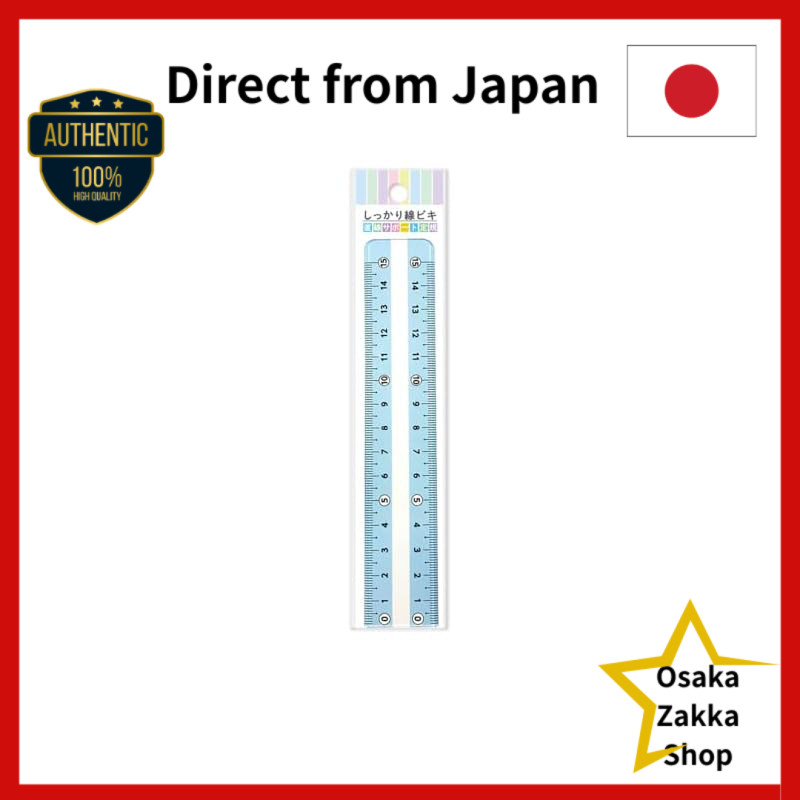 Régua De Linha Resistente De Plástico Kyomei 15 Cm (Maçã Azul) [Direto Do Japão]
