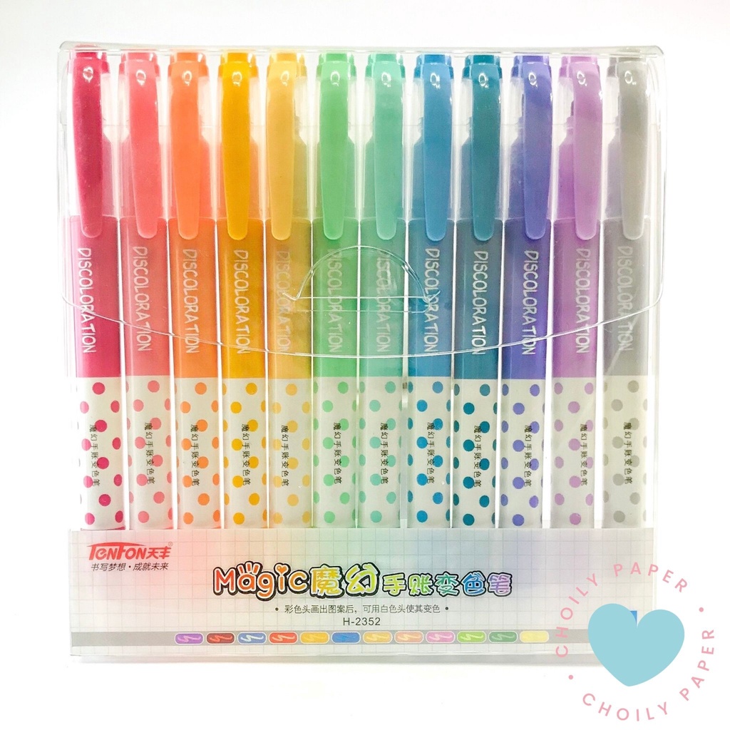 Estojo Marca-Texto Discoloration c/12 cores