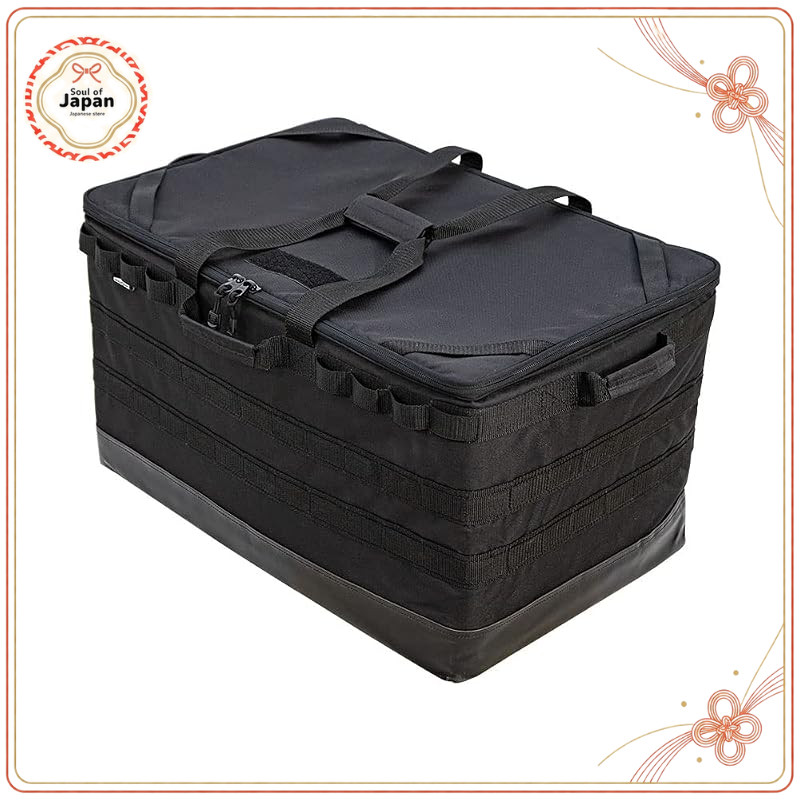 WHATNOT Folding Gear Container Tool Bag - Black, 620mm Width【Direct from Japan】