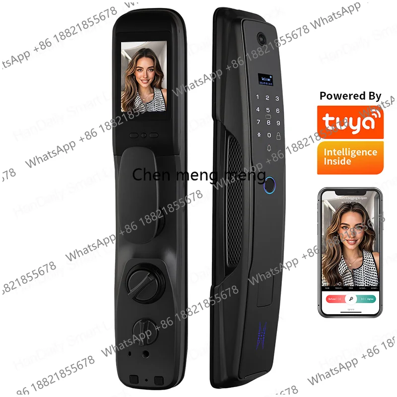 Handaily Tuya App Remote Control Wifi Door Lock Fingerprint Password Home Digital Electronic Smart Lock with Card