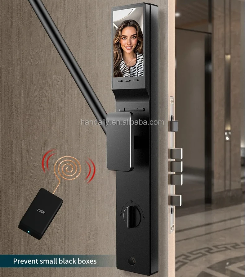 Waterproof Tuya 3D Face Recognition Digital Lock for Home Biometric Fingerprint Smart Door Lock Lock Body Intercom