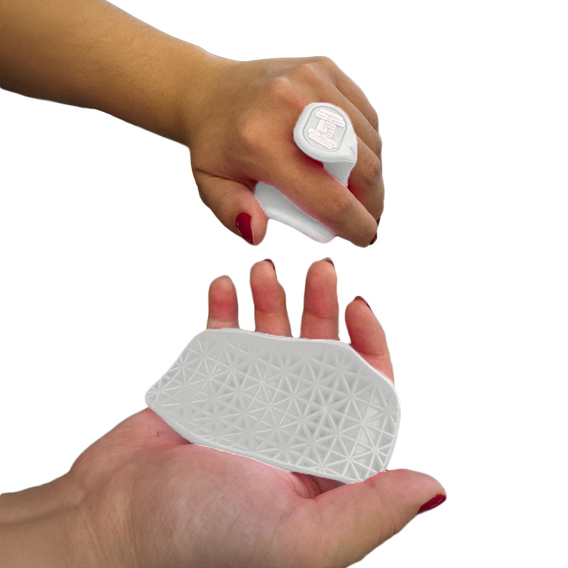 Par de Luvinhas P/ Alongamento Yoga Fitness Palmar Premium Cor Branco