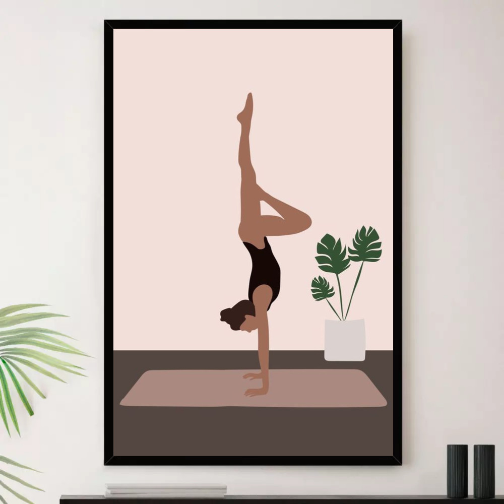 Quadro Meditação Ioga Fitness Pilates Decorativo A3 35x45cm