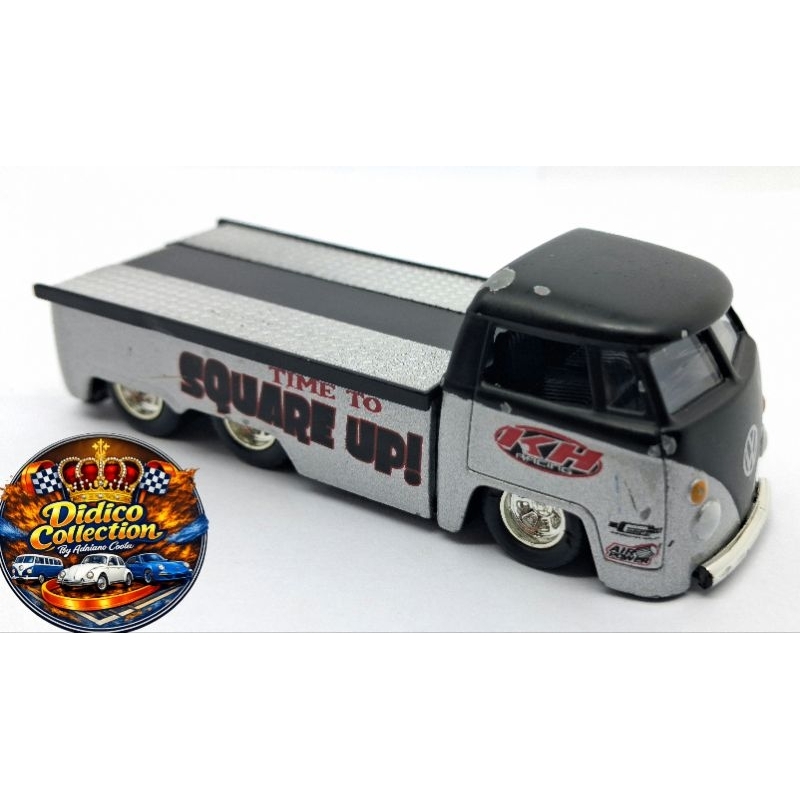 Jada Toys '63 Volkswagen Bus Pickup VDubs$ W/Sliding Bed 2007 - LOOSE com Detalhes