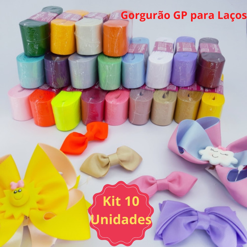 Fita Gorgurão GP Nº9 38mm Peça 10M Kit 10 Unidades