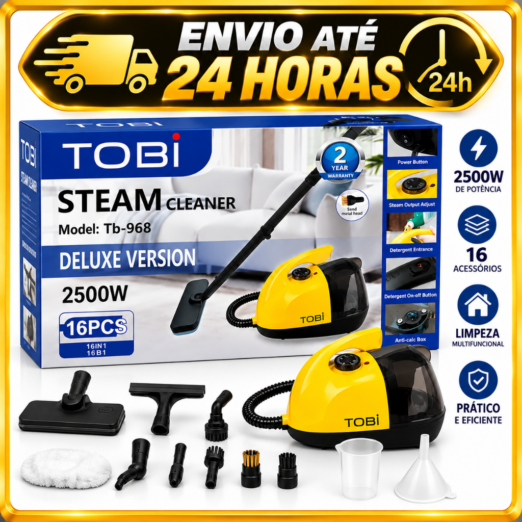 LIMPADOR A VAPOR TOBI STEAM CLEANER TB-968 – 2500W
