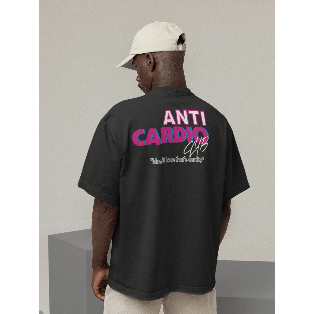 Camiseta Oversized Gola Alta Streetwear Masculino e Feminino 100% Algodão  Preto e Off Whte Estampado - ANTI CARDIO