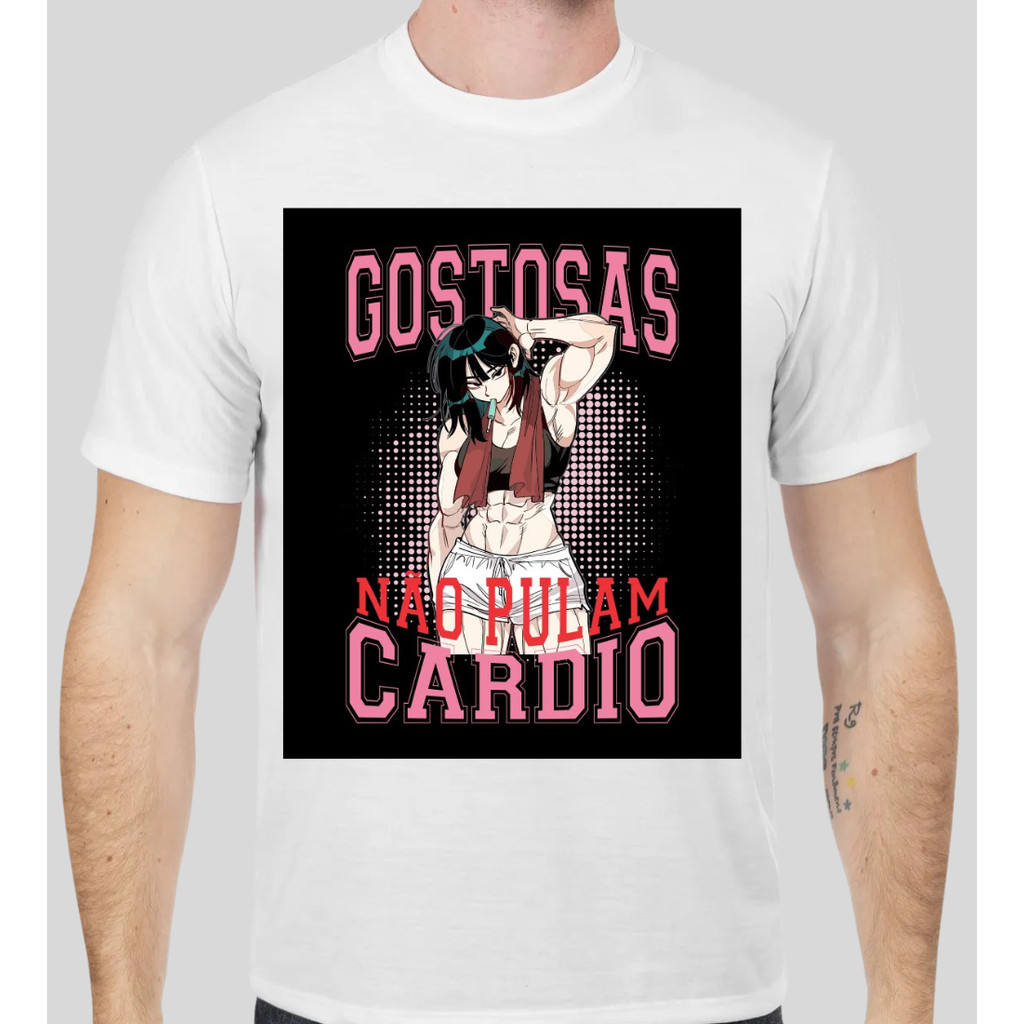 Camisa Academia - Gostosas Não pulam o cardio - Treino, Musculação, feminina