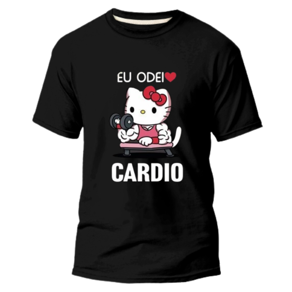 Camiseta Eu Odeio Cardio Treino Academia Básica 100% Algodão