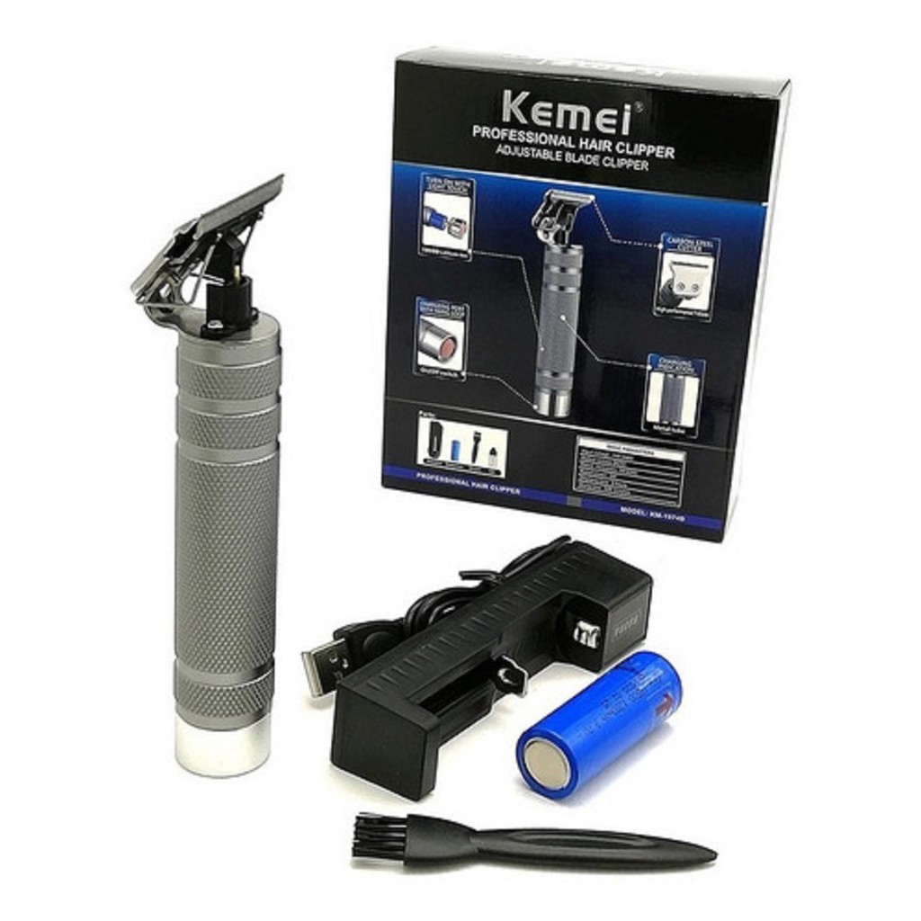 Máquina De Acabamento Kemei Km-1974b Prata 100v/240v