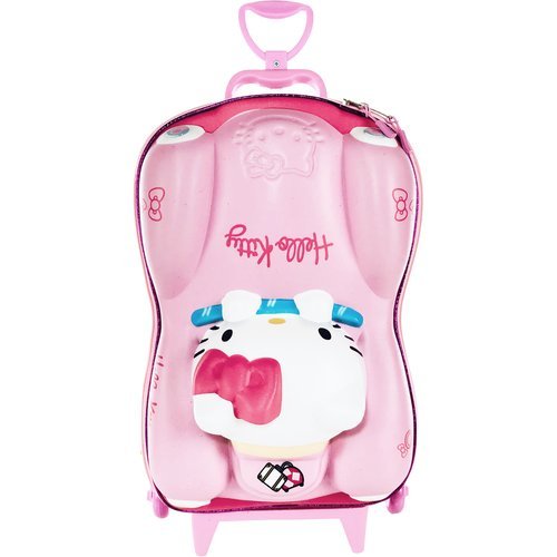 Mala Infantil Rodinhas Rosa 20 Litros 50x20x26cm Hello Kitty MAX TOY
