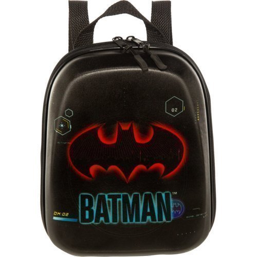 Mochila Infantil Batman P Preta 27x9x20cm EVA Poliéster MAX TOY